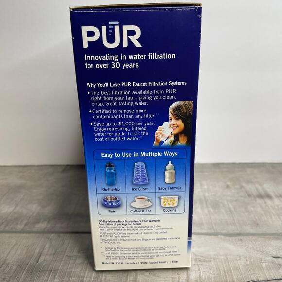 NIB PUR Classic White Max Ion Water Faucet Purifier Filtration System FM-3333B - Picture 7 of 9